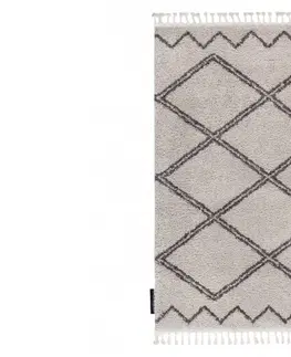Koberce a koberečky Dywany Lusczow Kusový shaggy koberec BERBER ASILA krémový, velikost 120x170