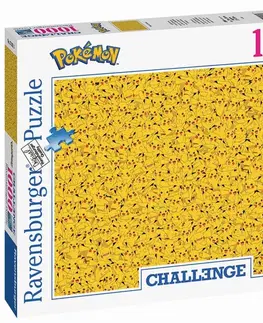 Hračky puzzle RAVENSBURGER - Challenge Puzzle: Pokémon Pikachu 1000 dílků
