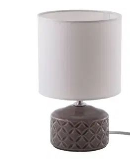 Světla na parapety NOWA GmbH Stolní lampa Jon s keramickým podstavcem, šedá