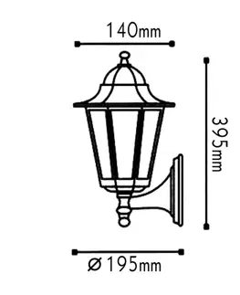 Rustikální venkovní nástěnná svítidla ACA Lighting Garden lantern venkovní nástěnné svítidlo HI6171B