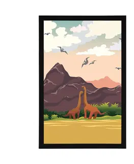 Zvířátka Plakát země dinosaurů
