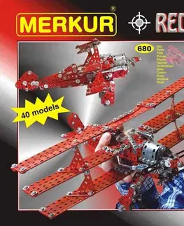 Hračky stavebnice MERKUR - Red Baron, 680 dílů, 40 modelů
