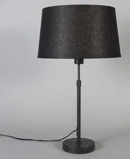 Stolni lampy Stolní lampa černá s černým odstínem 35 cm nastavitelná - Parte