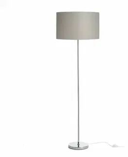 Stojací lampy se stínítkem RED - DESIGN RENDL RENDL NYC/RON 40/25 stojanová Monaco holubí šeď/stříbrné PVC/chrom 230V E27 11W R14082