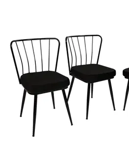 Kuchyňské a jídelní židle Set židlí YILDIZ černý
