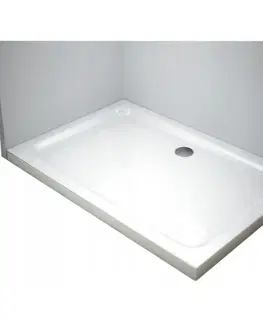 Sprchové vaničky Obdélníková sprchová vanička MEXEN SLIM bílá, 110 x 100 cm + sifon