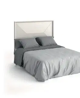 Luxusní a stylové postele Estila Masivní luxusní postel Estoril s hranatým čelem a čalouněným rámem na matraci 135/150 / 180cm
