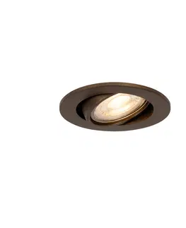 Podhledove svetlo Moderní vestavné bodové svítidlo tmavě bronzové sklopné - Cisco