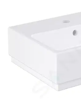 Umyvadla GROHE Cube Ceramic Umývátko 455x350 mm, s přepadem, PureGuard, alpská bílá 3948300H