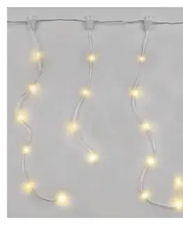 Vánoční řetězy a lamety EMOS Vánoční LED řetěz Nanos rampouchy s programy 2,9 m teplá bílá