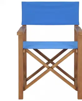 Zahradní křesla a židle Režisérská židle teakové dřevo Dekorhome Červená