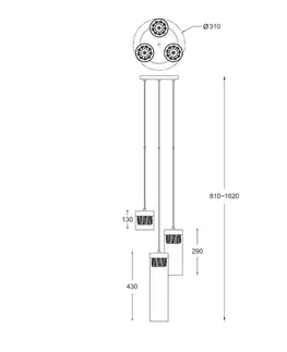 Moderní závěsná svítidla ZUMALINE Závěsné svítidlo GEM P0389-03D-0FD2