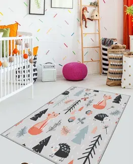 Koberce a koberečky Conceptum Hypnose Dětský koberec Lesní zvěř 100x150 cm vícebarevný