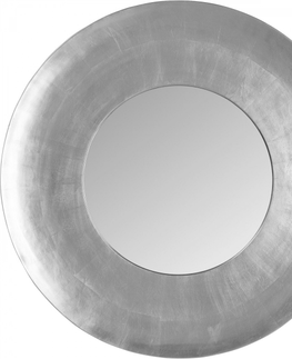 Nástěnná zrcadla KARE Design Zrcadlo Planet - stříbrné, Ø108cm