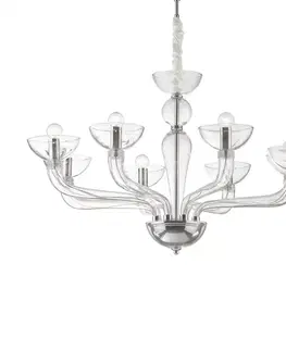 Designová závěsná svítidla Ideal Lux CASANOVA SP8 TRASPARENTE SVÍTIDLO ZÁVĚSNÉ 044255
