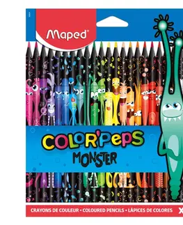 Hračky MAPED - Pastelky trojhranné "COLOR'PEPS MONSTER" sada 24 ks