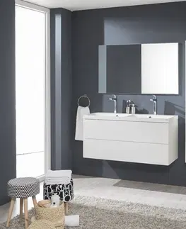 Koupelnový nábytek MEREO Aira, koupelnová skříňka s keramickým umyvadlem 121 cm, šedá CN733