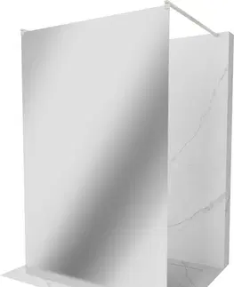 Sprchové zástěny MEXEN/S Kioto samostatně stojící sprchová zástěna 130 x 200, lustro 8 mm, nikl kartáčovaná 800-130-002-97-50