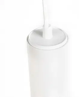 Zavesna svitidla Sada 2 designových závěsných svítilen bílá - Tuba malá