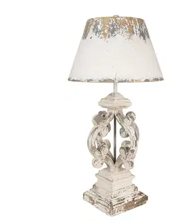 Lampy Béžová stolní lampa Brocante - Ø 40*79 cm E27/max 1*60W Clayre & Eef 5LMC0032