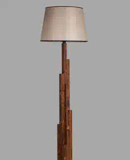 Svítidla Opviq Stojací lampa Yanik III 165 cm hnědá/béžová