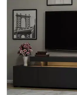 TV stolky Sofahouse Designový TV stolek Calissa 192 cm antracitový