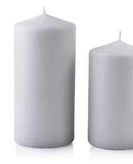 Svíčky Mondex Malá svíčka Classic Candles 10 cm šedá