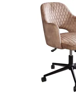 Kancelářská křesla LuxD Designová kancelářská židle Laney šedo-béžový samet