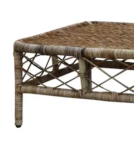 Zahradní ratanový nábytek Přírodní ratanový coffee stolek Nantes - 105*60*35 cm  Chic Antique 40031500 (40315-00)