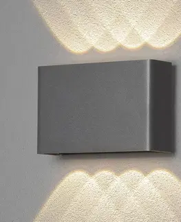 Venkovní nástěnná svítidla Konstsmide LED nástěnné světlo Chieri, 8 zdroje antracit