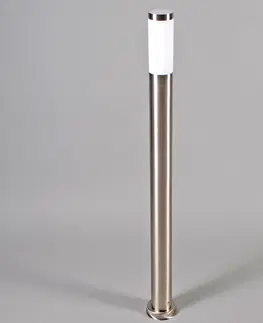 Venkovni stojaci lampy Venkovní sloupek z oceli 110 cm IP44 - Rox s hrotem na zemi a kabelovým pouzdrem