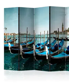 Paravány Paraván Gondolas on the Grand Canal Venice Dekorhome 225x172 cm (5-dílný)