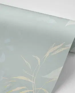 Samolepící tapety Samolepící tapeta abstraktní rostlinné zátiší v modro-šedém