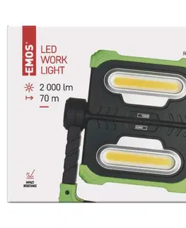 LED reflektory EMOS COB LED nabíjecí pracovní reflektor P4536, 2000 lm, 8000 mAh P4536
