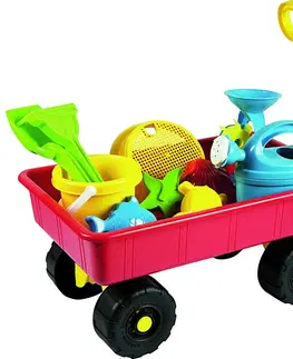 Hračky na zahradu Dětský zahradní vozík s příslušenstvím, červená
