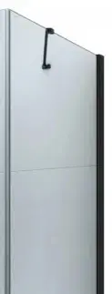 Sprchové kouty MEXEN Boční stěna pro-Roma, Lima 80x190 cm 6mm černé, transparent 850-080-000-70-00