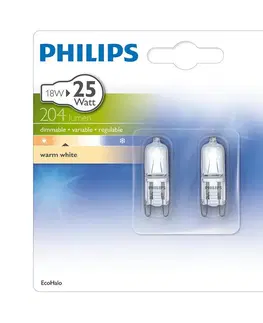 Žárovky Philips SADA 2x Průmyslová žárovka Philips ECOHALO G9/18W/230V 2800K 