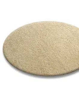 Koberce a koberečky Dywany Lusczow Kulatý koberec SHAGGY Hiza 5cm česnekový, velikost kruh 150