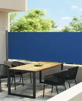 Markýzy Zatahovací boční markýza 140x600 cm Dekorhome Modrá