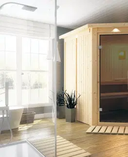 Sauny Interiérová finská sauna 196 x 196 cm Dekorhome