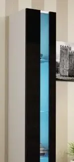 Regály a poličky HALMAR Závěsná vitrína VIGO NEW WITR II. 180 cm černobílá