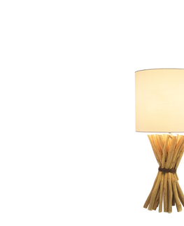 Stolní lampy LuxD 24356 Designová stolní lampa Leonel 54 cm longan