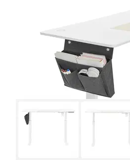 Psací stoly SONGMICS Elektricky nastavitelný psací stůl Redikt 140 cm bílý