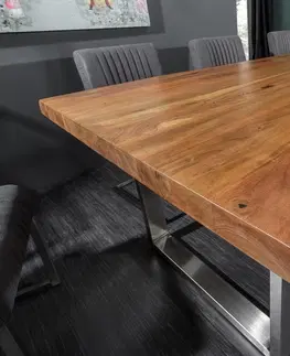 Jídelní stoly LuxD Luxusní jídelní stůl z masivu Massive II New Honey 220cm