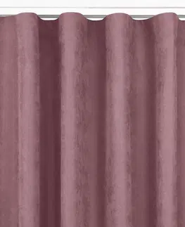 Záclony Závěs Homede Milana s řasící páskou růžový, velikost 220x245