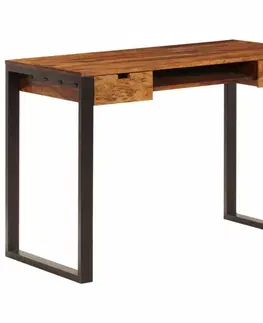 Pracovní stoly Psací stůl 110x55 cm dřevo / ocel Dekorhome