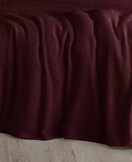 Přikrývky 4Home Bavlněný přehoz na postel Claire vínová, 220 x 240 cm