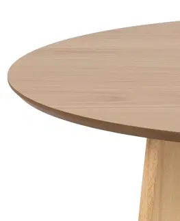 Jídelní stoly Actona Kulatý jídelní stůl Roxby 105 cm hnědý