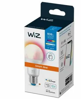LED žárovky WiZ LED žárovka E27 A60 8,5W 806lm 2200K-6500K RGB, stmívatelná