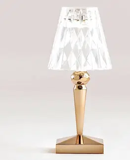 Venkovní osvětlení terasy Kartell Kartell Battery - LED stolní lampa IP54, zlatá